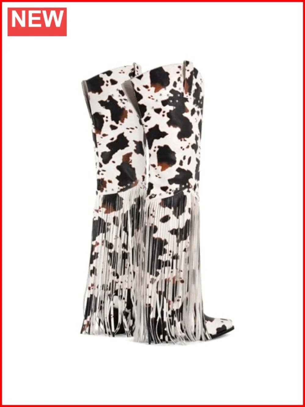 Wide Calf Western Thigh High Fringe Cowboy Boots Over Knee